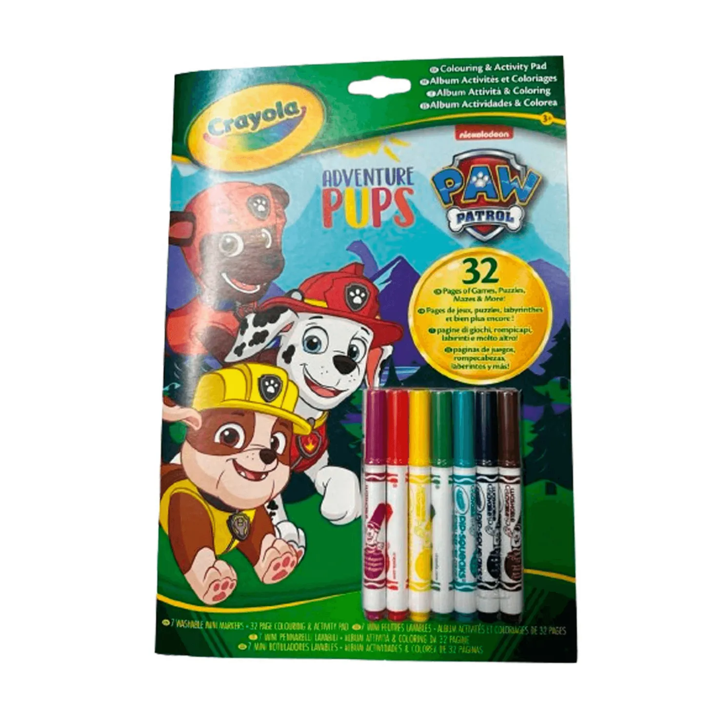 Crayola LIbro de Actividades Paw Patrol con 7 Rotuladores