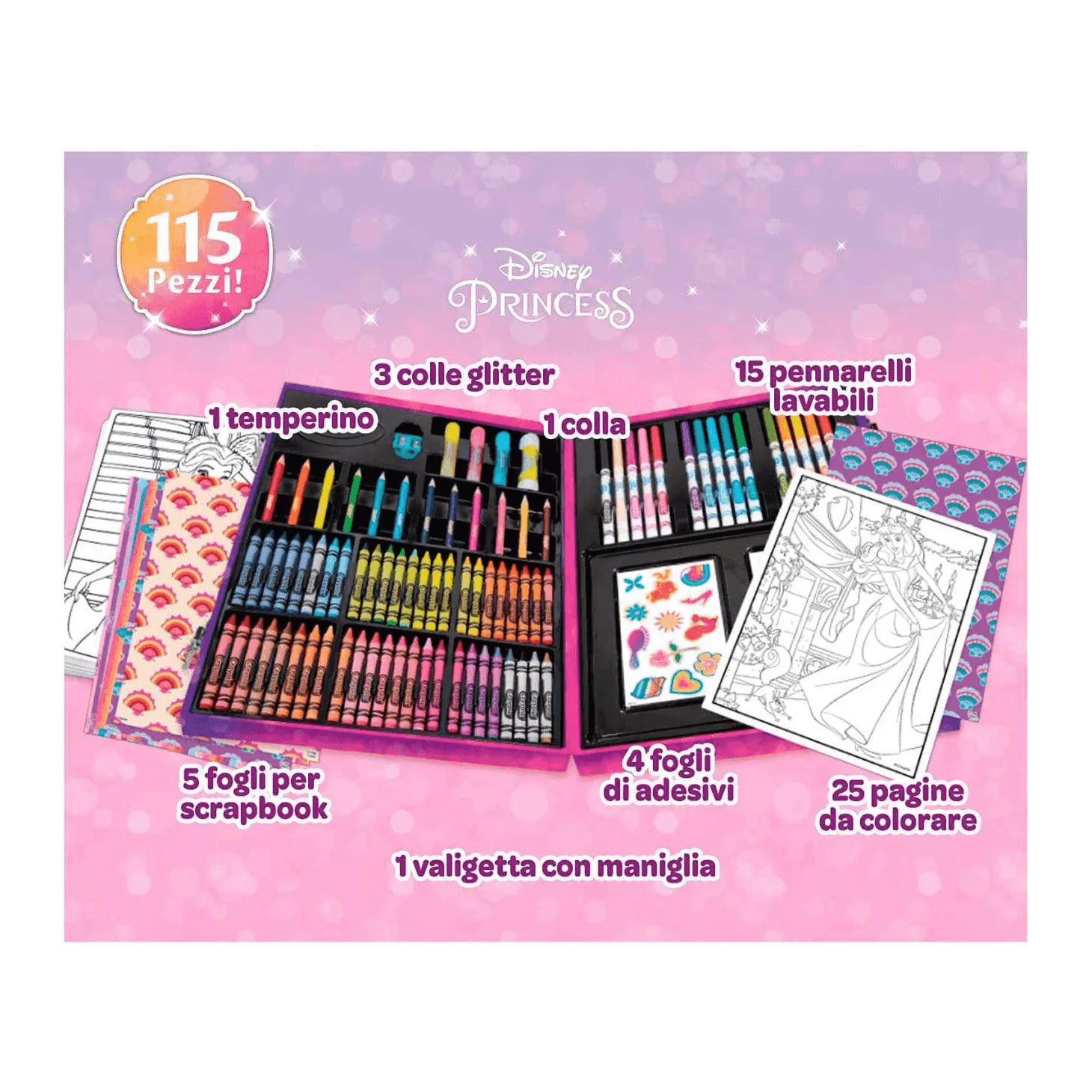 Crayola Maletín del Artista de Princesas Disney