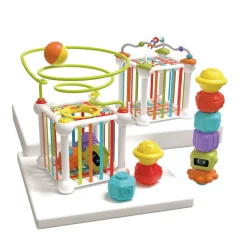 Cubo didáctico de actividades con bolas y formas (Infant Planet)