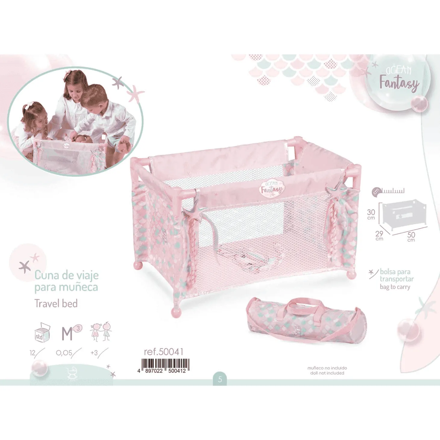 Cuna de Viaje Muñecas Ocean Fantasy