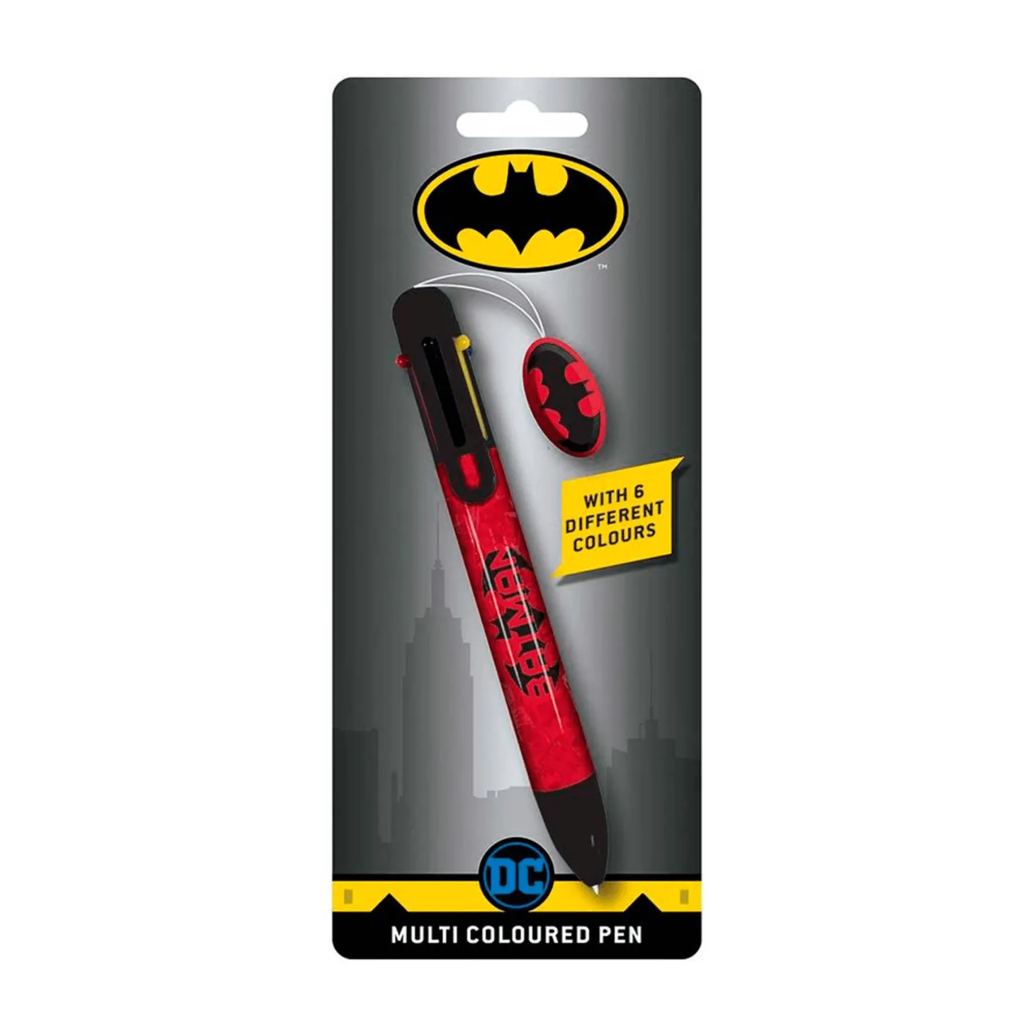 DC Comics Batman Bolígrafo Multicolor Rojo