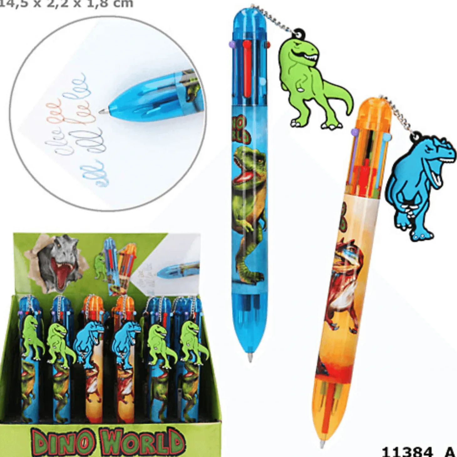 Dino World Boligrafo De 6 Colores