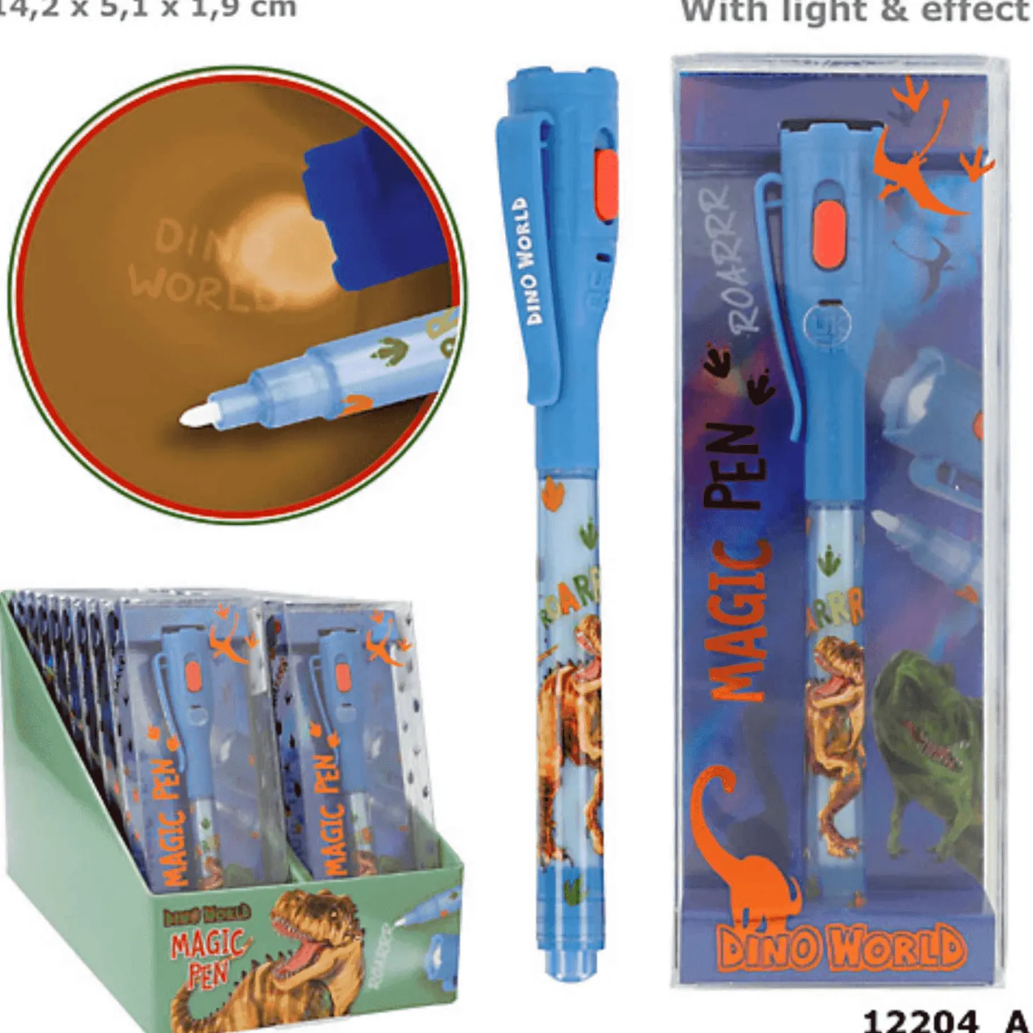 Dino World Boligrafo Secreto Con Luz Led