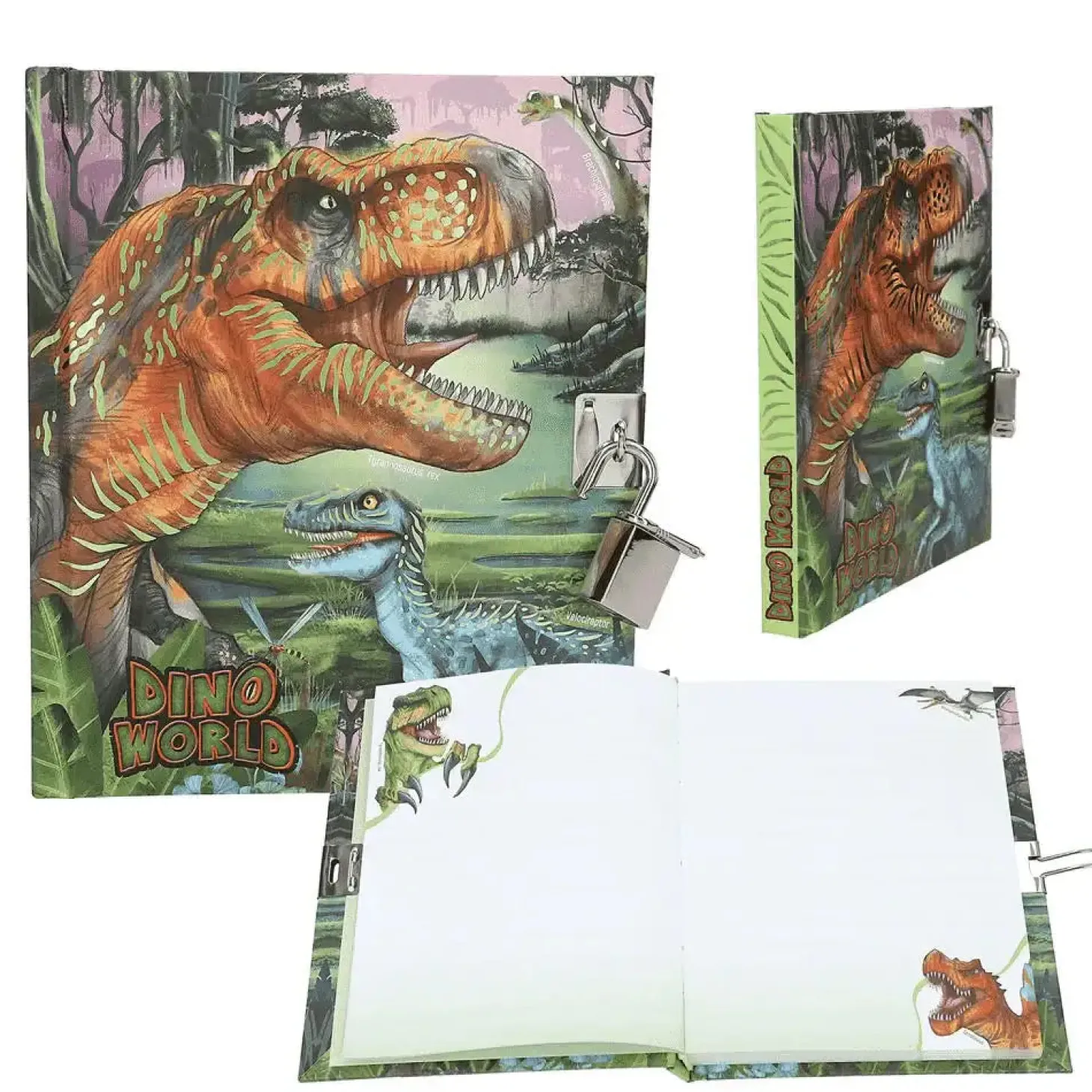 Dino World diario con candado