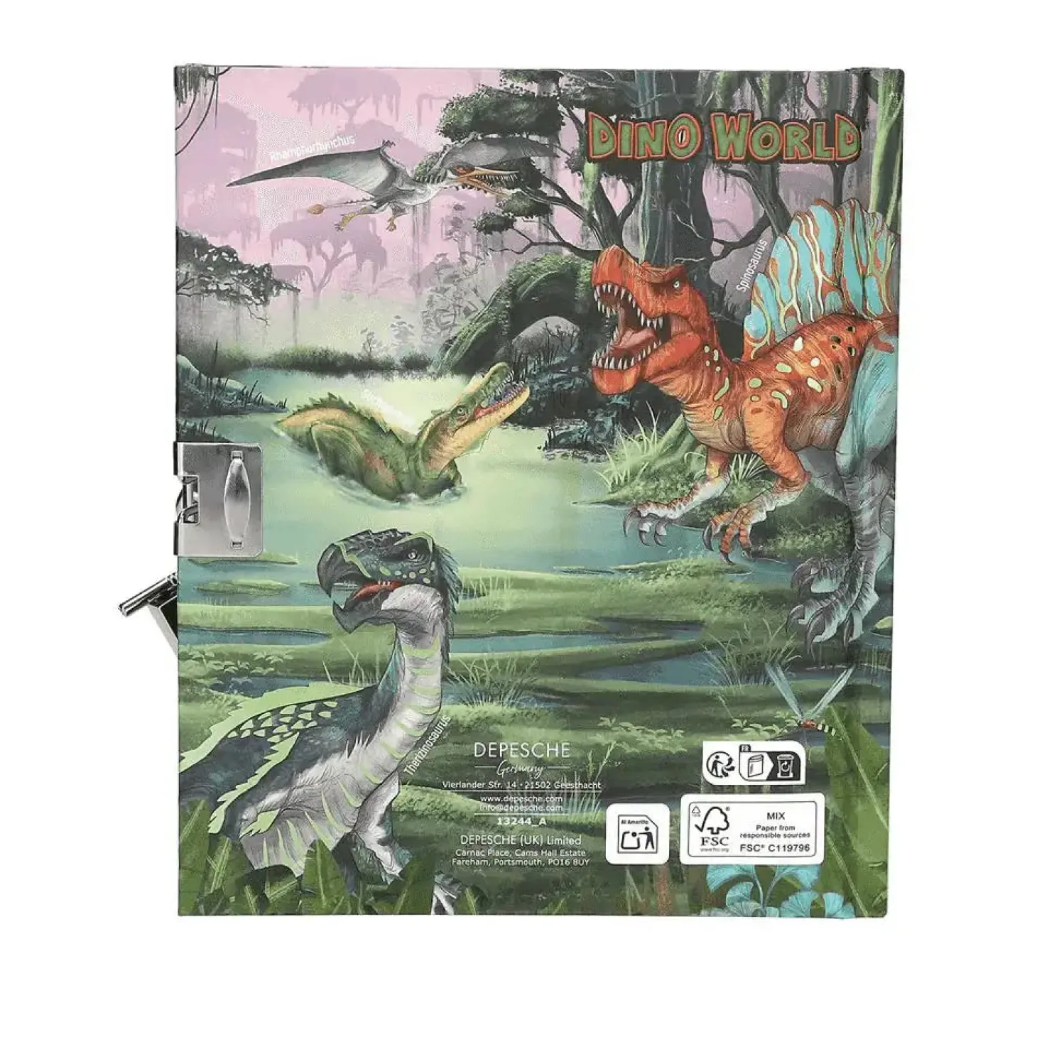 Dino World diario con candado