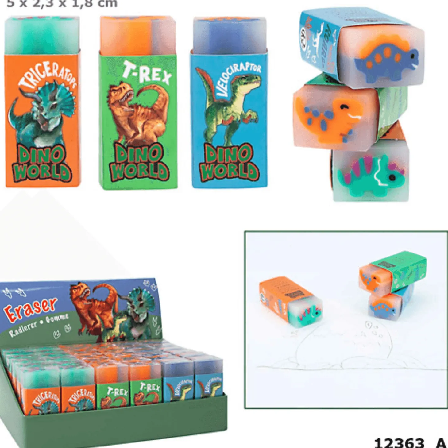 Dino World Goma De Borrar De Gelatina