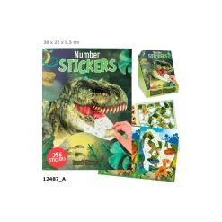 Dino World libro de pegatinas por números