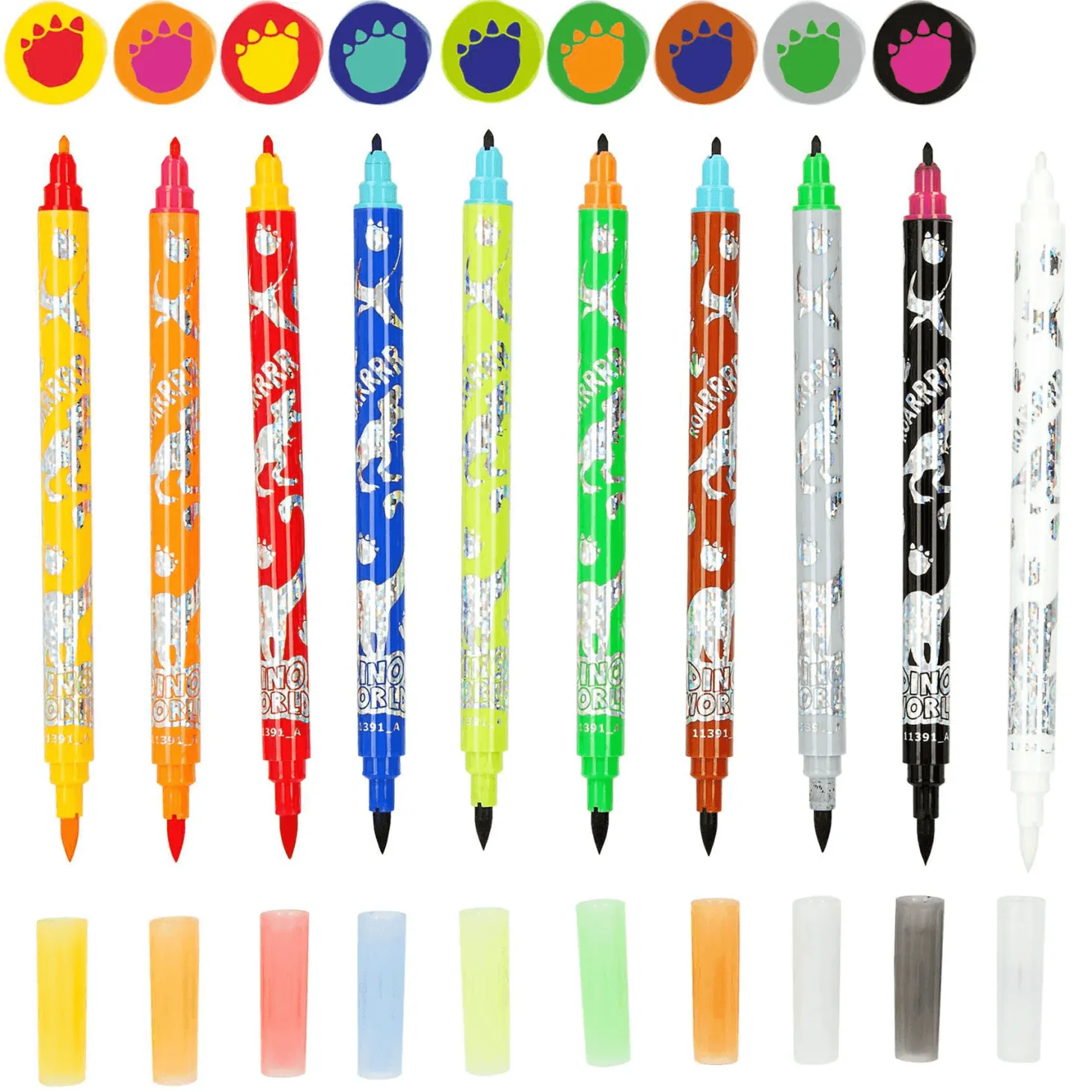 Dino World Rotuladores Mágicos De Doble Punta