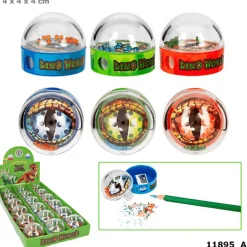 Dino World Sacapuntas Con Juego De Paciencia