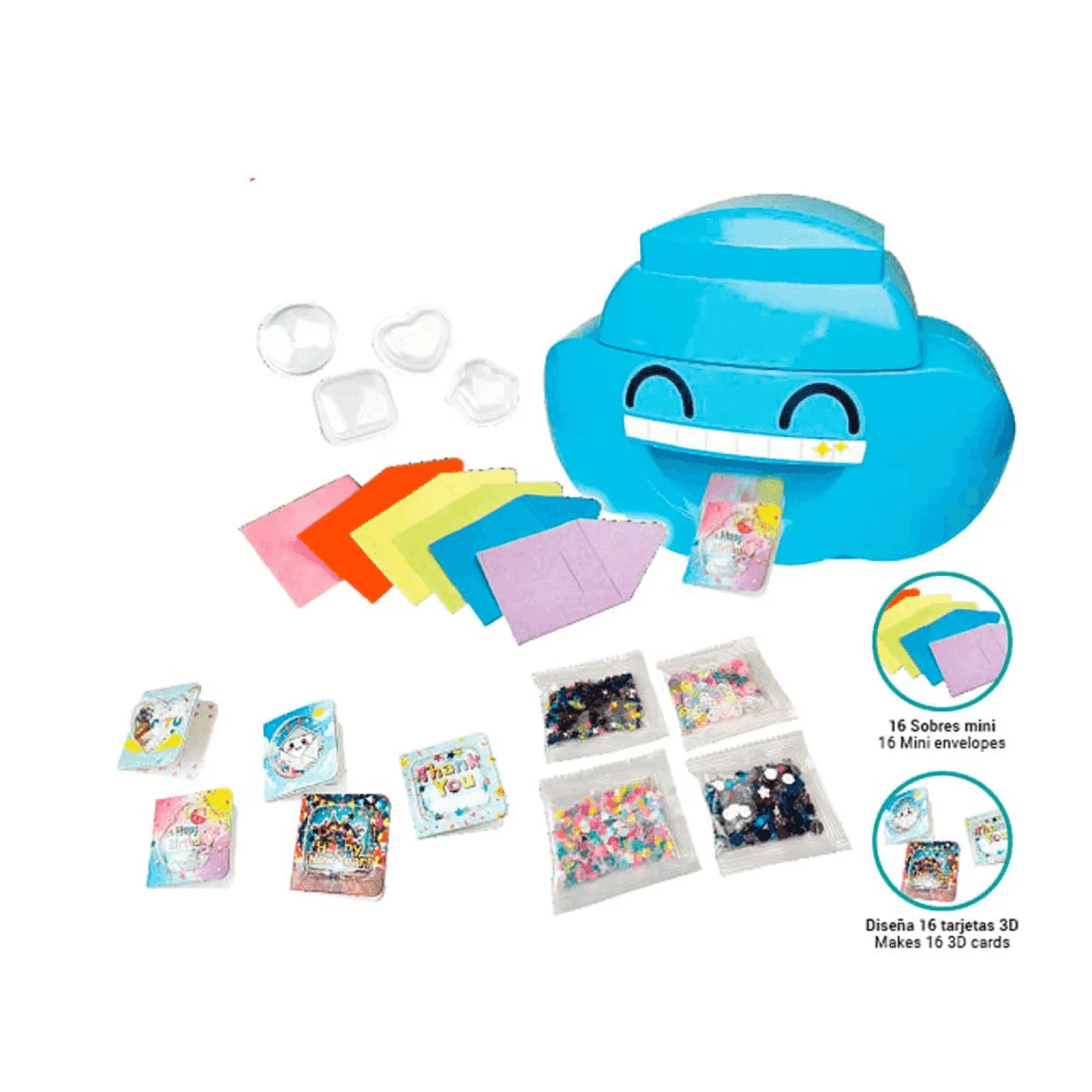 Diseña Tarjetas 3D — Art Planet (6 años) | Set creativo con 16 tarjetas y sobres