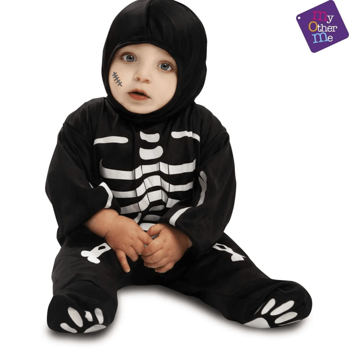 Disfraz Bebé Esqueleto Talla 7-12 Meses ¡El Traje Perfecto para un Halloween de Miedo!