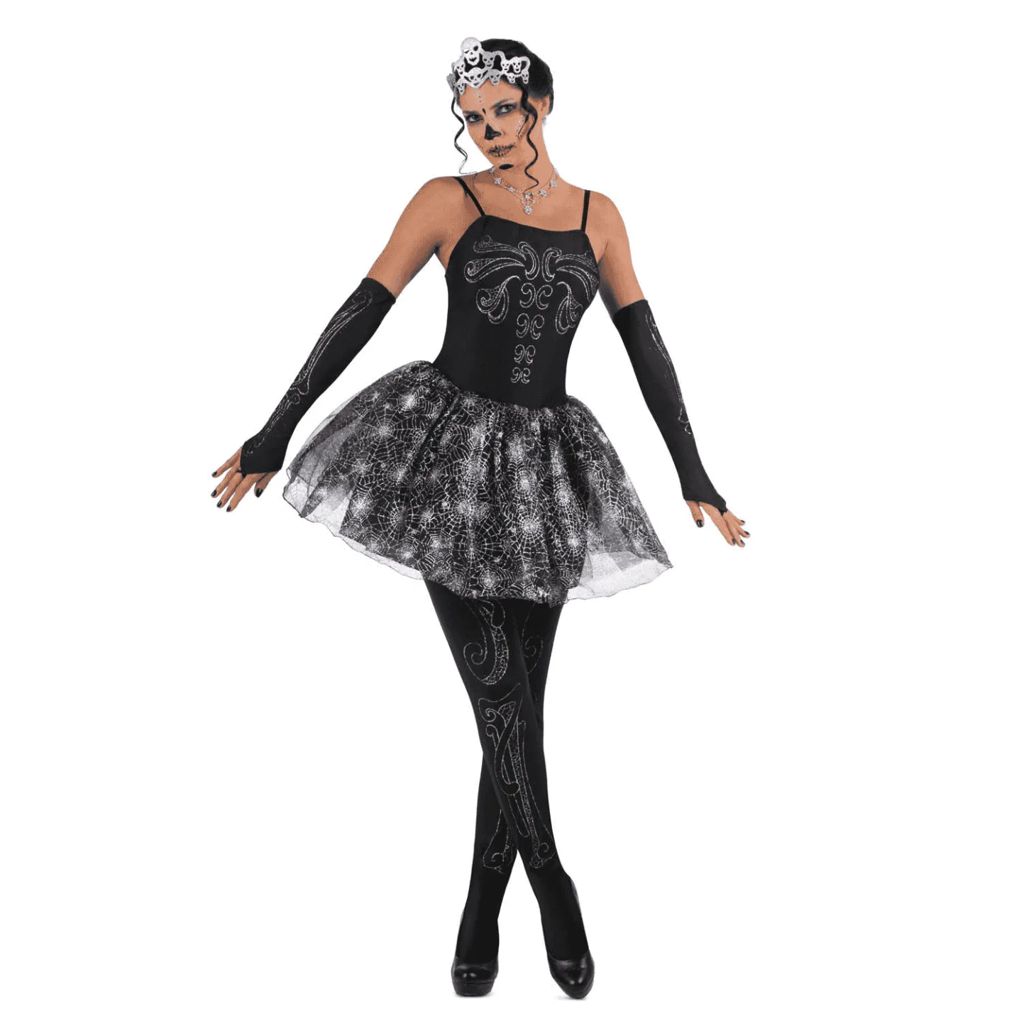 Disfraz de Bailarina esqueleto adulto talla S