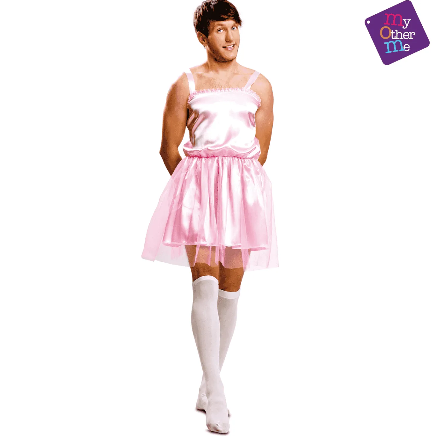 Disfraz de Bailarina rosa hombre adulto talla ML