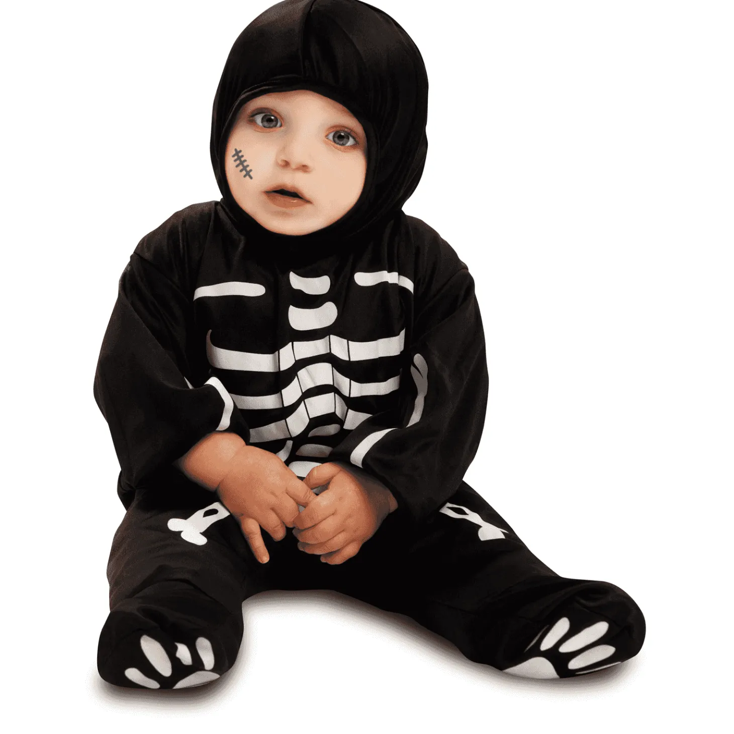 Disfraz de Bebé esqueleto 0-6 meses bebé