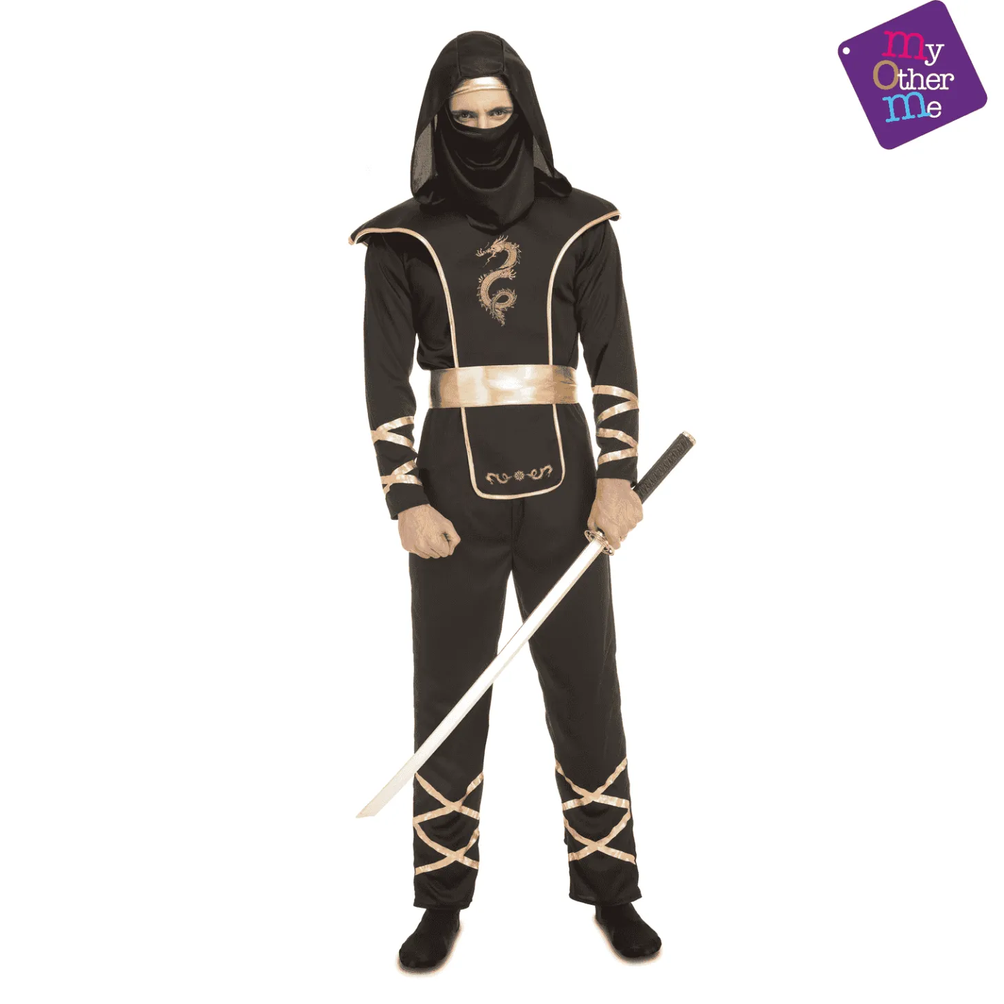 Disfraz de Black ninja adulto talla ML