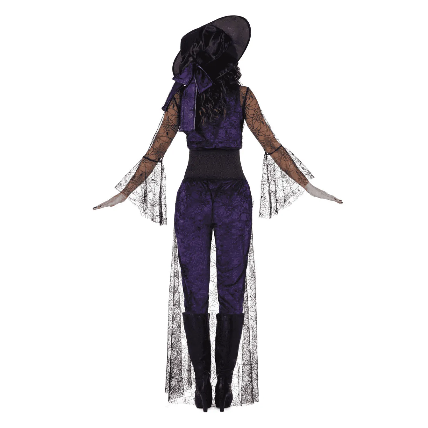 Disfraz de Bruja del aquelarre morada adulto talla M