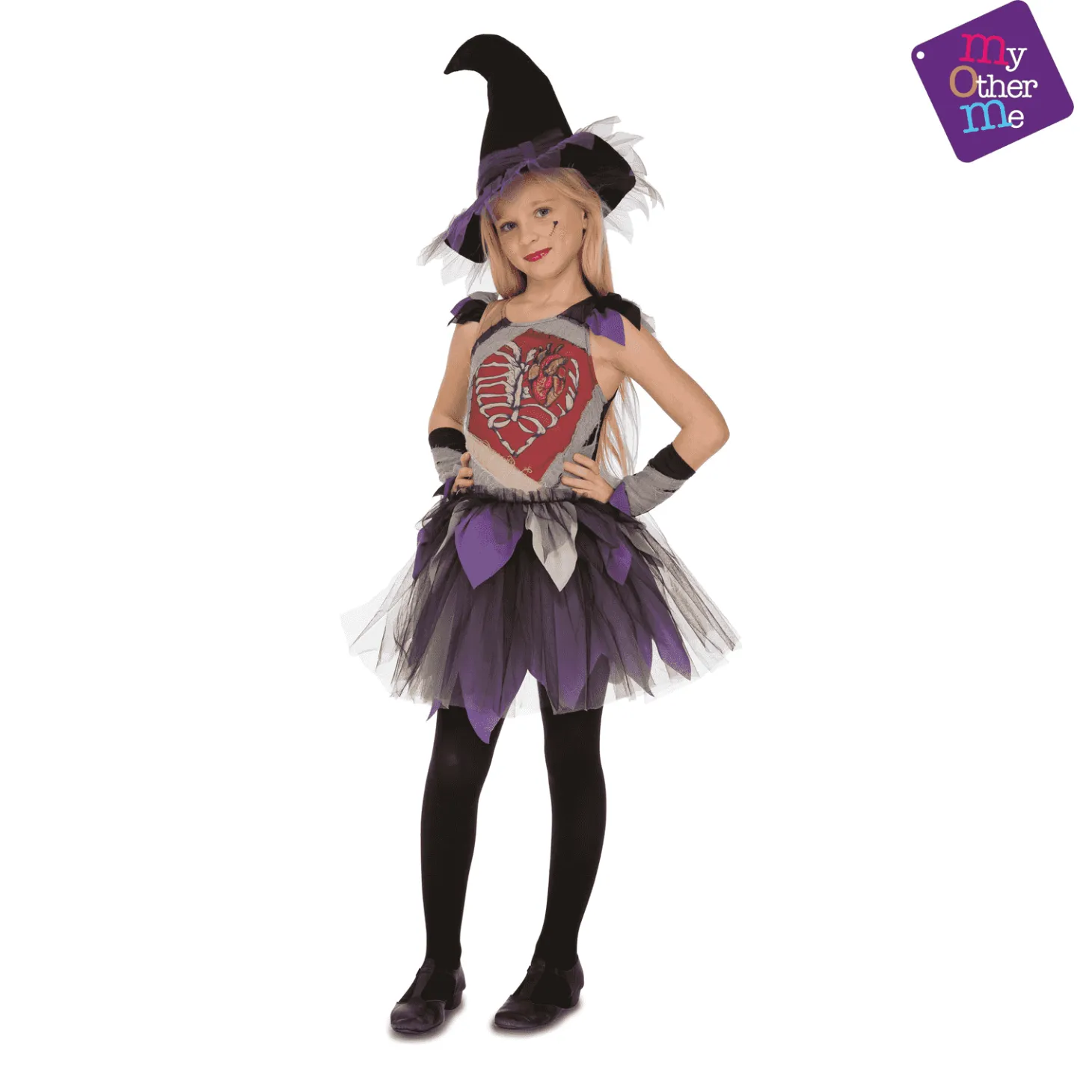 Disfraz de Bruja esqueleto 10-12 años niña infantil