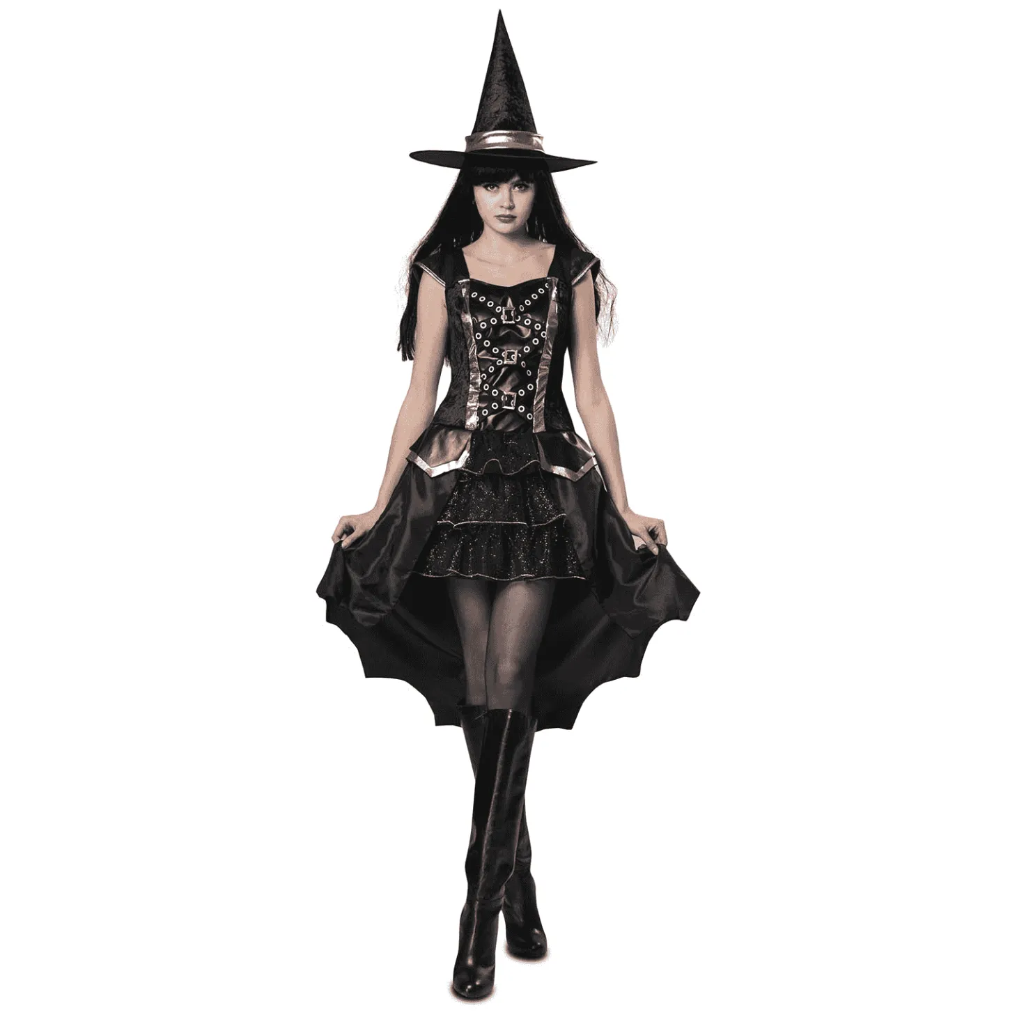 Disfraz de Bruja plateada adulto talla S