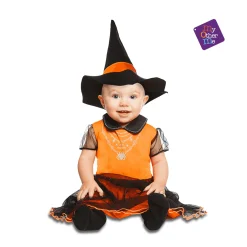 Disfraz de Brujita naranja 0-6 meses bebé
