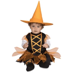 Disfraz de Brujita naranjita 7-12 meses bebé