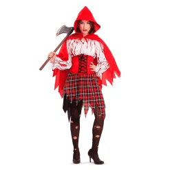 Disfraz de Caperucita roja ensangrentada adulto talla XL