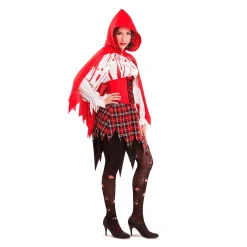 Disfraz de Caperucita roja ensangrentada adulto talla XL