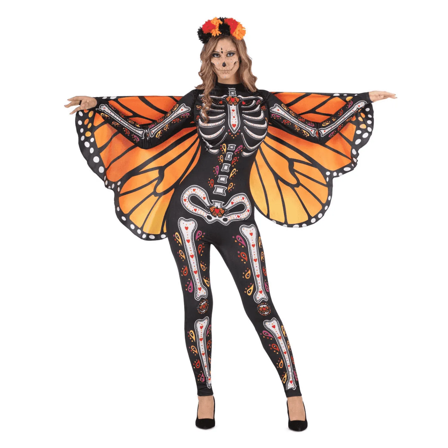 Disfraz de Catrina mariposa adulto talla XL