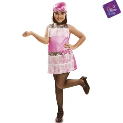 Disfraz de Charleston rosa 7-9 años infantil