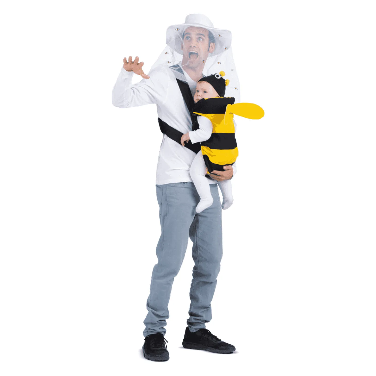 Disfraz de Cubremochila apicultor y abeja one size adulto talla TALLA ÚNICA