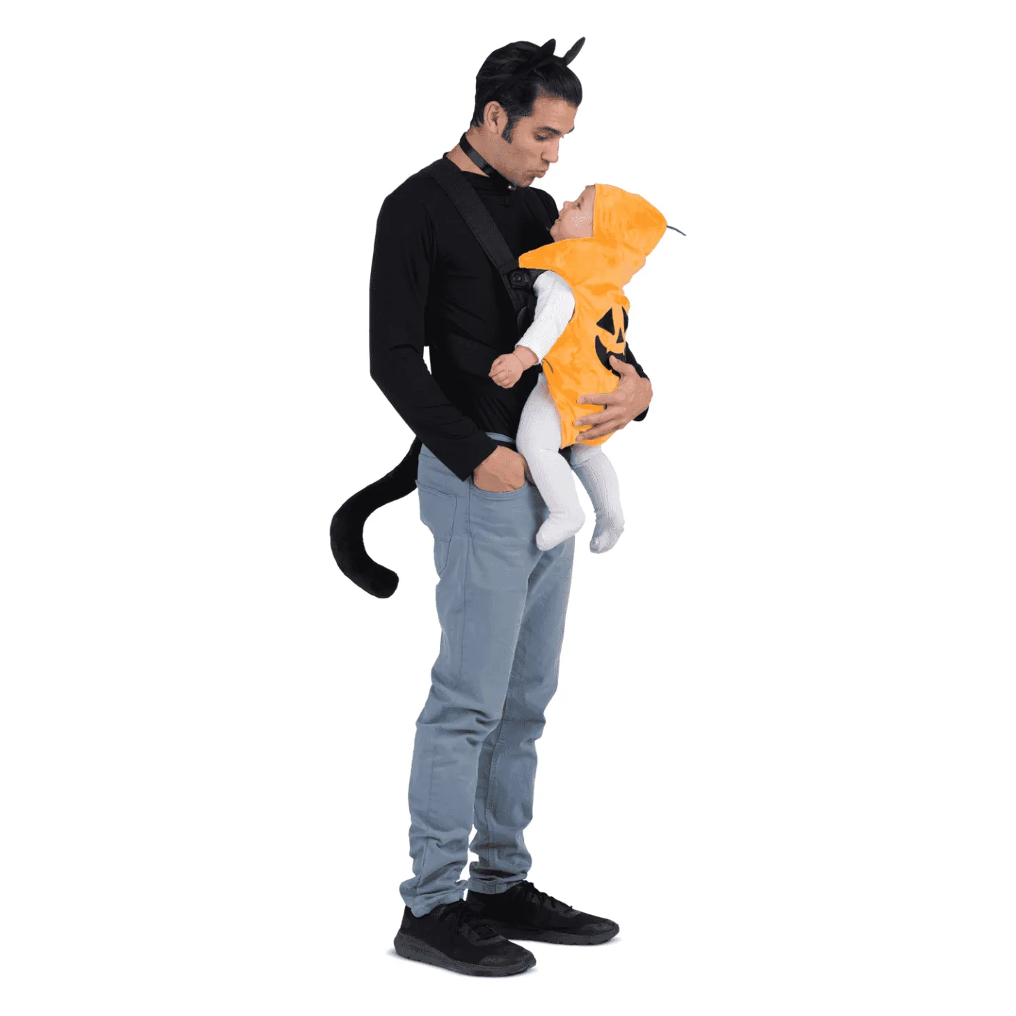 Disfraz de Cubremochila gato y calabaza one size ad adulto talla TALLA ÚNICA