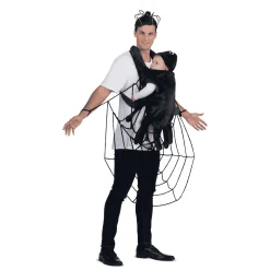 Disfraz de Cubremochila telaraña y araña one size a adulto talla TALLA ÚNICA