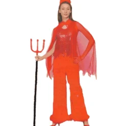 Disfraz De Diablesa Adulto Lentejuelas C