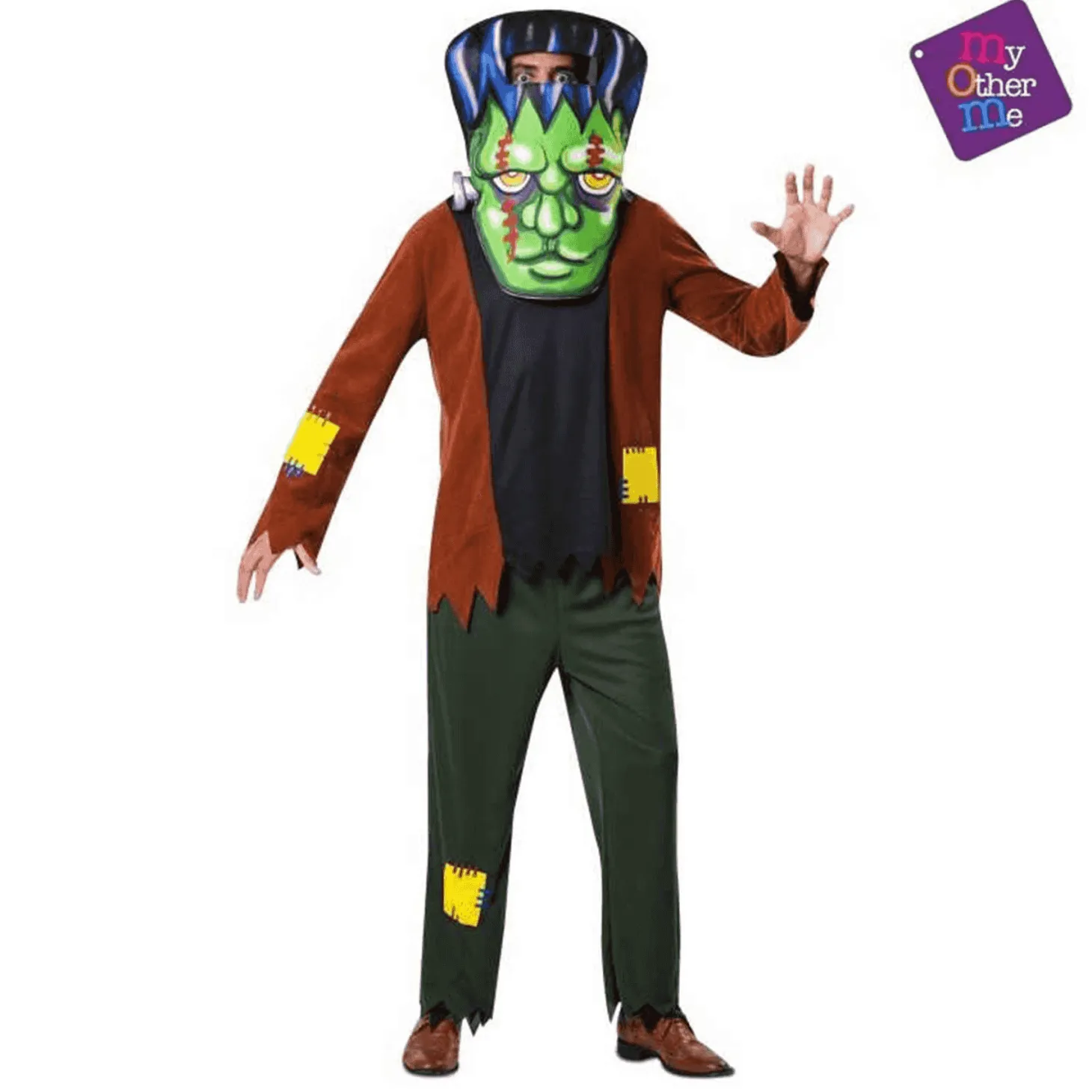 Disfraz de Disfraz frankenstein cabezudo ml hombre adulto talla ML