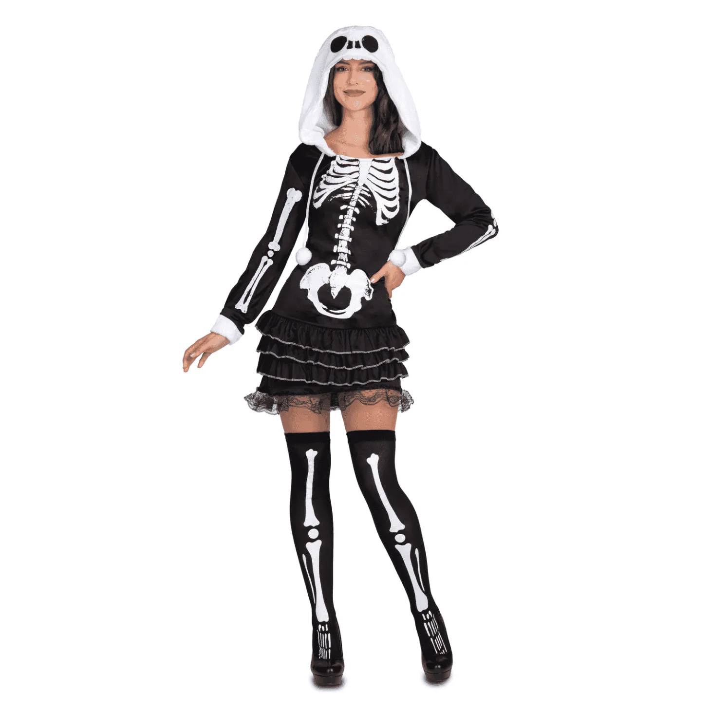 Disfraz de Esqueleto descarada adulto talla S