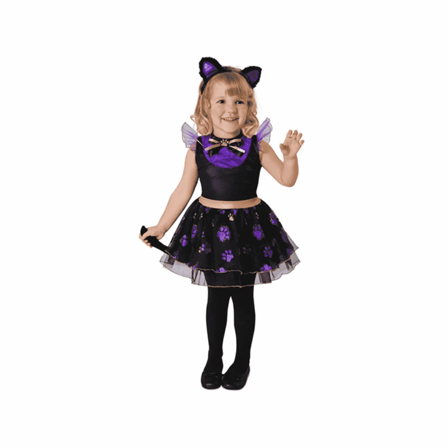 Disfraz de Gatita violeta 12-24 meses bebé