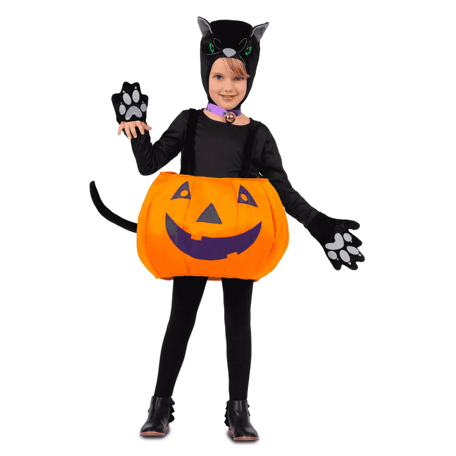 Disfraz de Gato calabaza one size child infantil talla TALLA ÚNICA