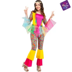 Disfraz de Hippie girl adulto talla S