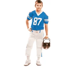 Disfraz de Jugador rugby azul 7-9 años infantil