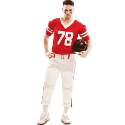 Disfraz de Jugador rugby rojo adulto talla XXXL