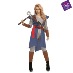 Disfraz de Justiciera azul mujer adulto talla S