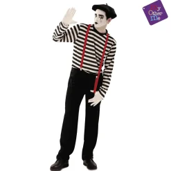 Disfraz de Mimo talla ML – Ideal para carnaval, fiestas y eventos divertidos