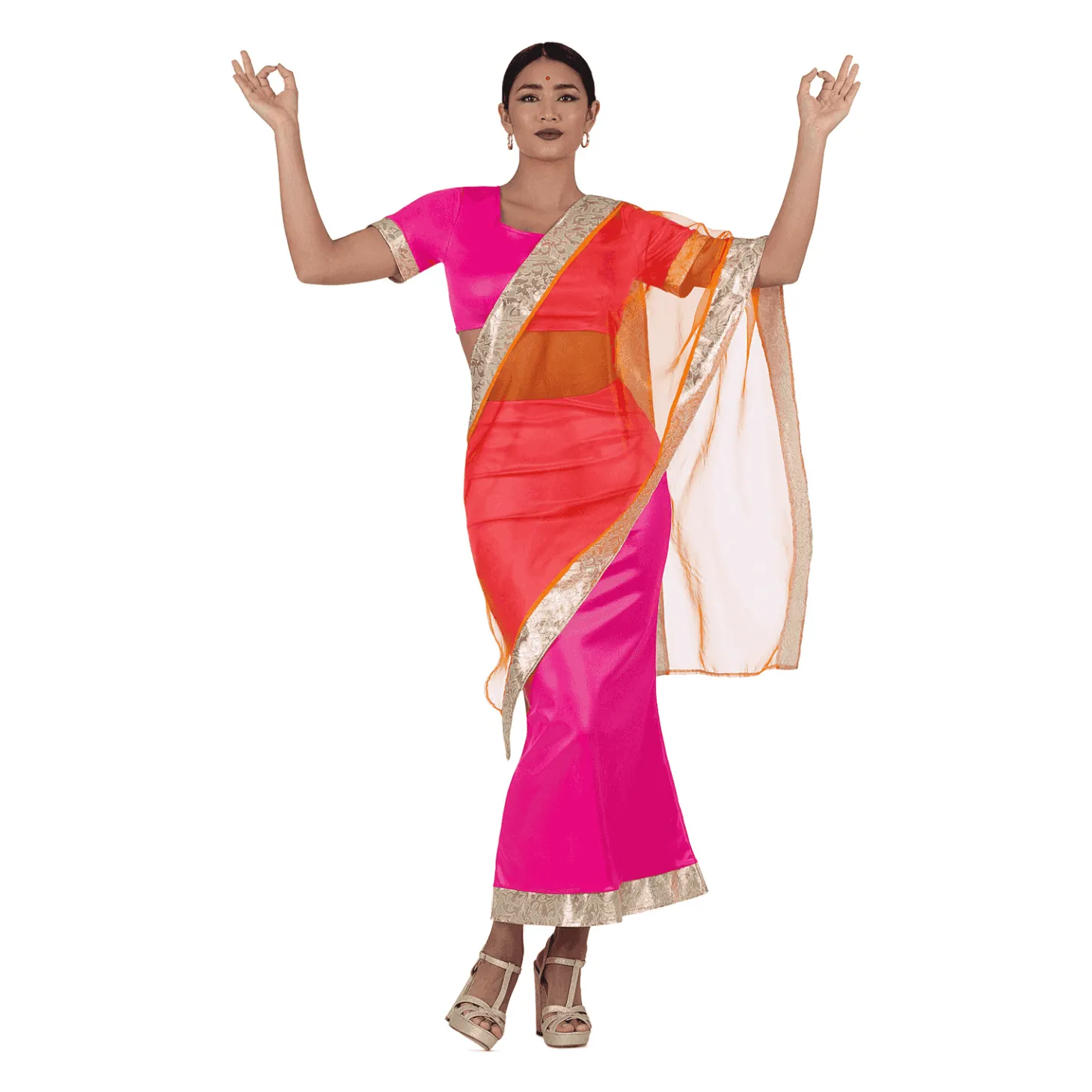 Disfraz de Mujer hindú adulto talla XL