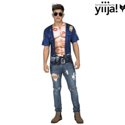 Disfraz de Muscular policeman adulto talla XL