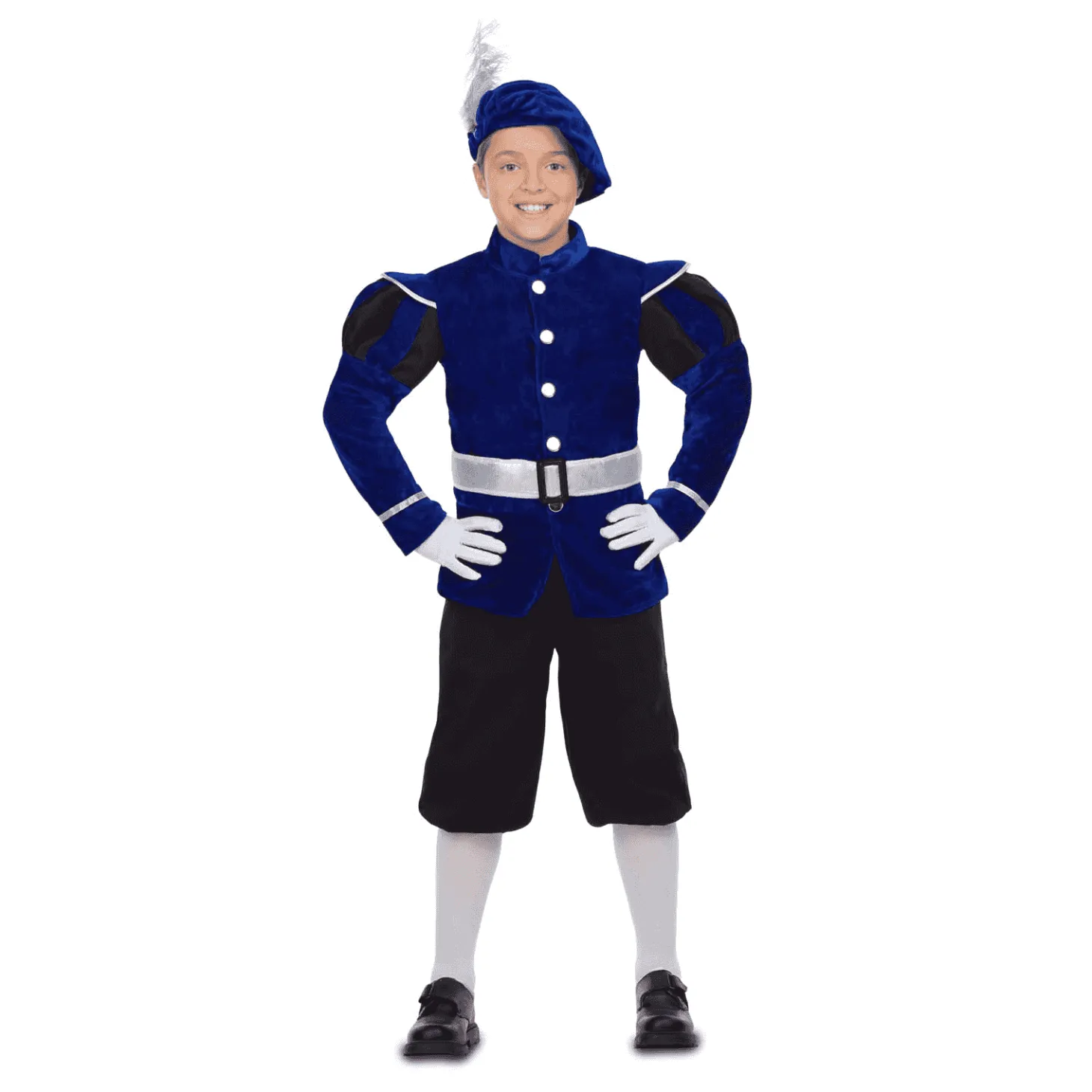 Disfraz de Paje azul 10-12 años infantil