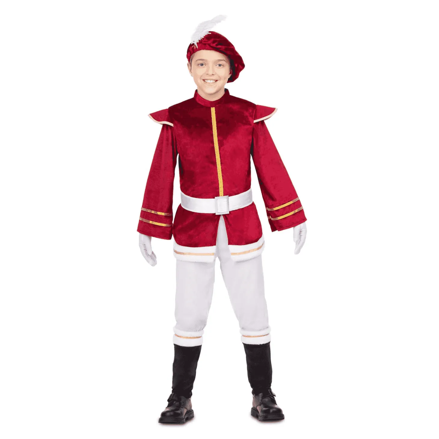 Disfraz de Paje granate 3-4 años infantil