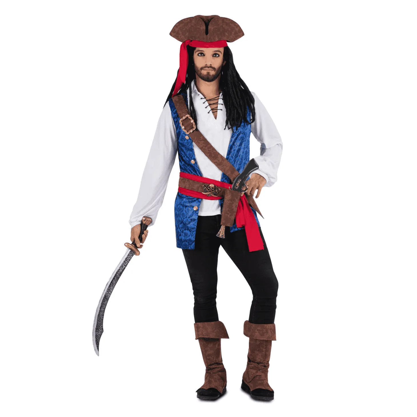 Disfraz de Pirata caribeño adulto talla XL