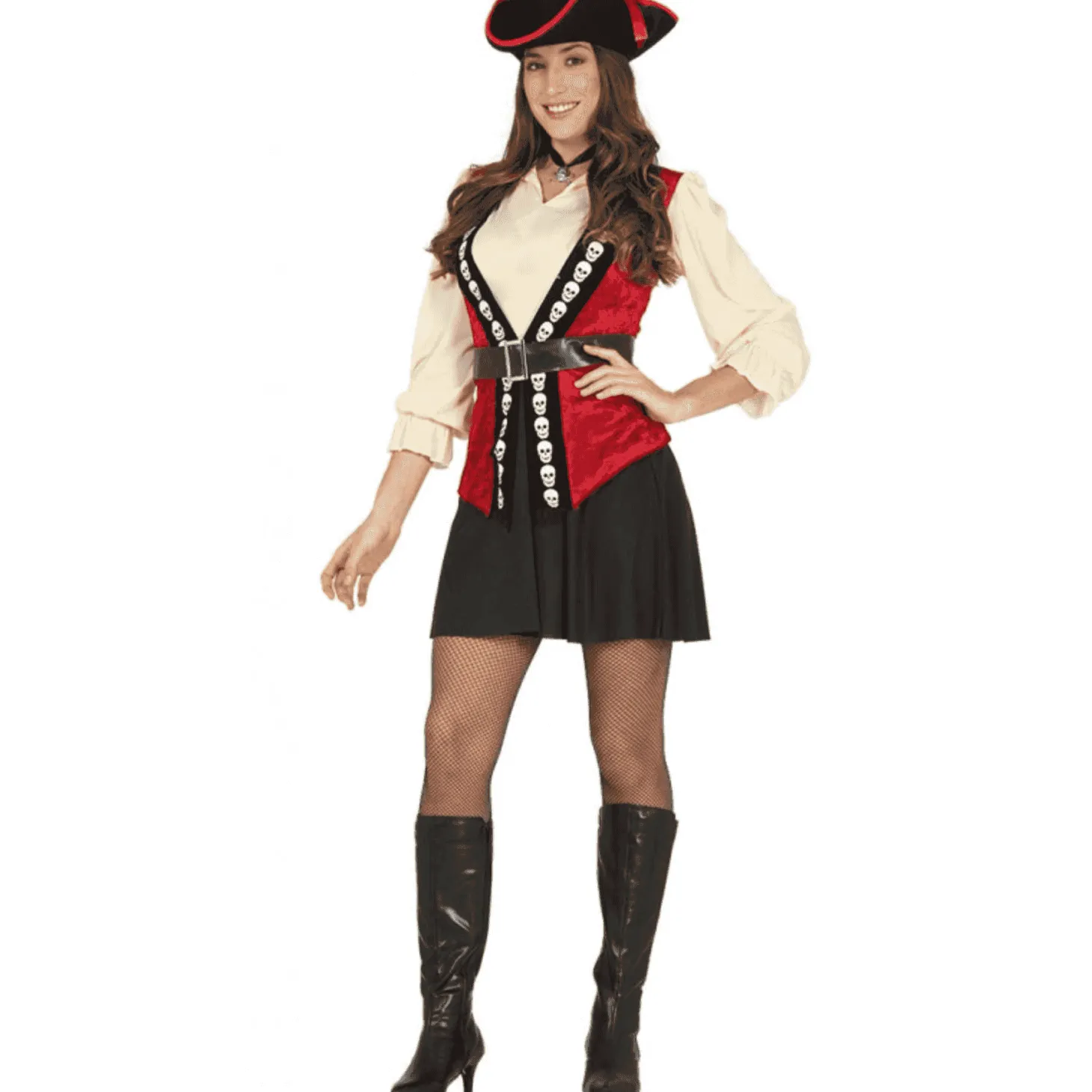 Disfraz de Pirata de Terciopelo para Mujer Talla XL