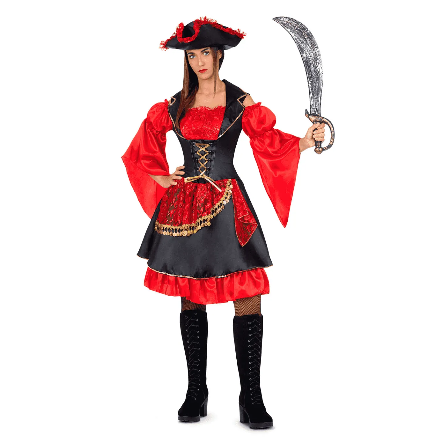 Disfraz de Pirata descarada adulto talla ML