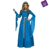 Disfraz de Princesa medieval azul adulto talla ML