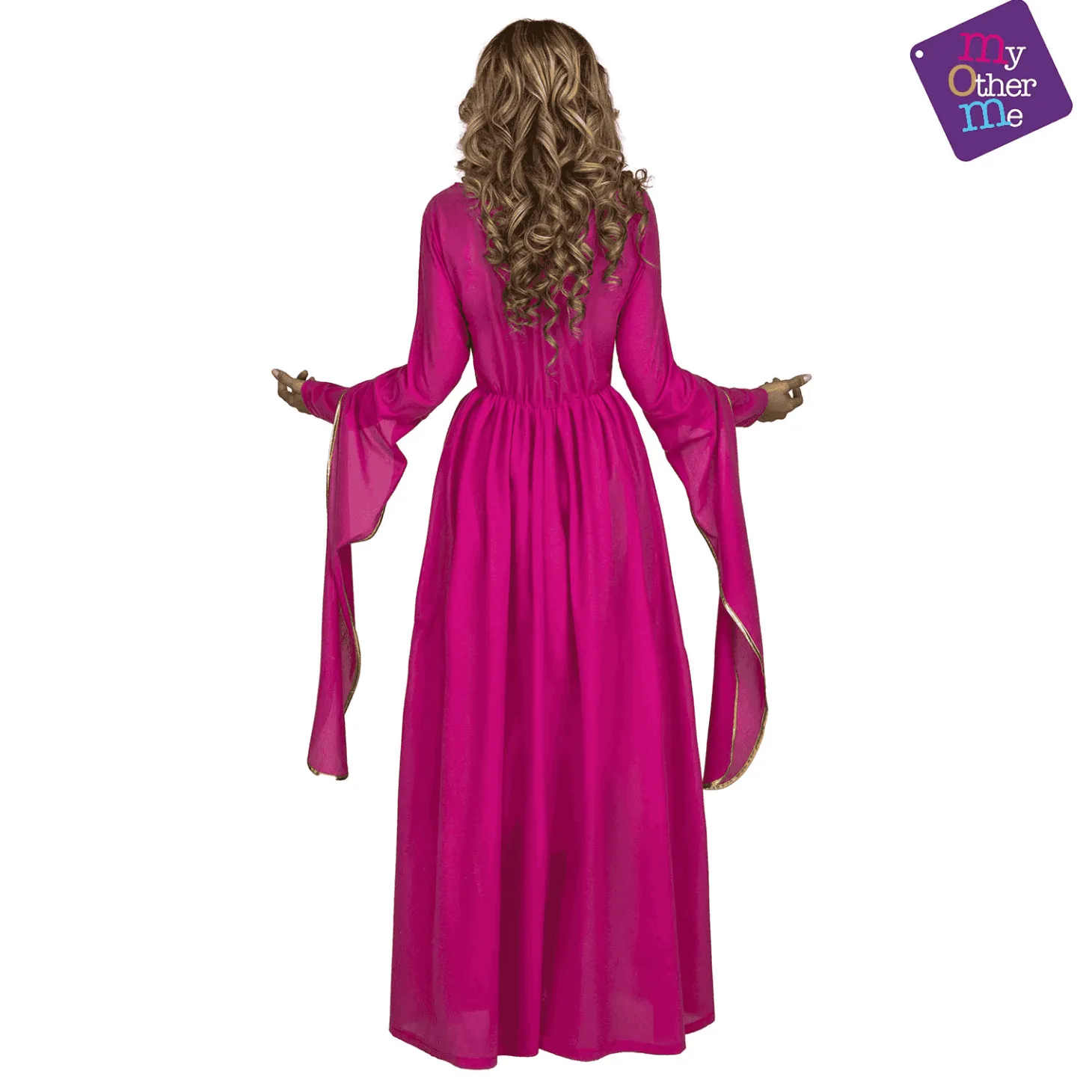 Disfraz de Princesa medieval rosa adulto talla ML